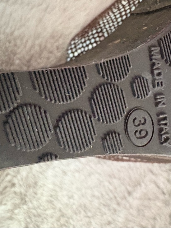 Jimmy Choo Bronze Sequin Cross-Strap Slide Sandals